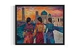 HomeArtPrint Uzbekistan Art Print Poster, Middle East Countries Culture Heritage Traditional Wall Art for Bedroom Bathroom Living Room Decor 87 (Uzbekistan, 11 x 14 inches, Unframed)