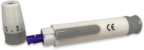 Miniatura 7 de One Step Dispositivo de punción y lancetas de calibre 100 x 30, bolígrafo de muestreo de sangre, 5 ajustes de profundidad, prueba de nivel de azúcar