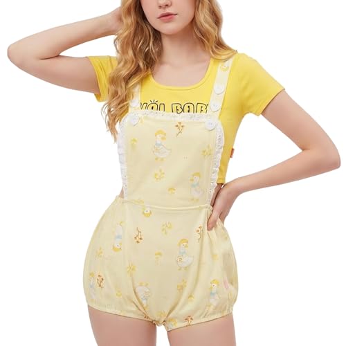 Combinaison-pyjama en coton imprimé avec boutons d'entrejambe pour femme
