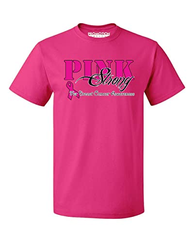 P&B Pink Strong October Awareness Men's T-Shirt, L, Cyber Pink #TOP15