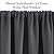 NICETOWN Short Curtains for Small Windows, Blackout Adjustable Length Curtains 24 inches Length + 1.6 inches Header Double Rod Pocket Cabinet Cupboards Shades, 2 Panels, 42" Wide per Panel, Grey