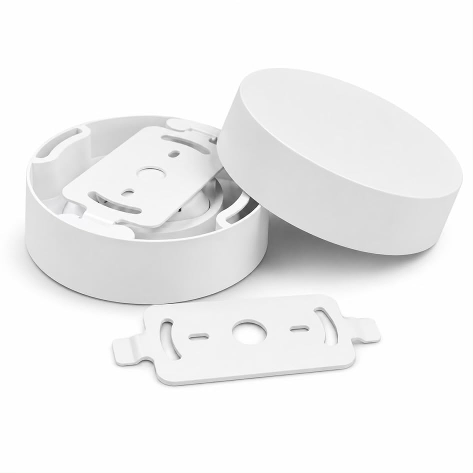 LED Surface Mount Base | Round Ceiling Mount Plate | 120mm x 27mm | White ABS Housing |-image-35