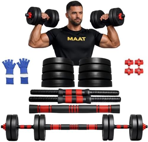 Kit Halteres Ajustáveis 6 em 1 com Barra Extensora até 15kg Muscu...
