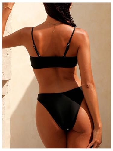 SOLY HUX Bathing Suit for Women Ring Linked Bikini Set Summer Beach Two Piece Swimsuit2
