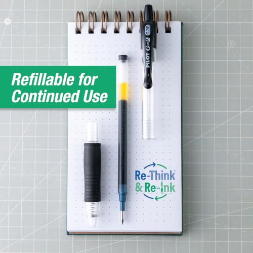 Image of PILOT G2 Premium Refillable & Retractable Rolling Ball Gel Pens, Ultra Fine Point, Black Ink, 12 Count (31277)
