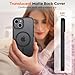 zapica Magnetic for iPhone 15 Case & iPhone 14 Case, [Compatible with MagSafe] [Military Grade Drop Protection] Translucent Matte Shockproof Anti-Scratch Phone Cover, Black
