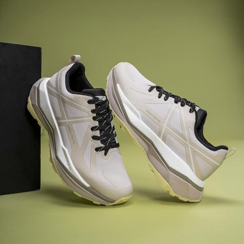 Image of Red Tape Men's Sneakers Off White Olive Mesh TPU Round Toe Lace-Up