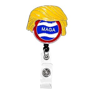 Badge Holder MAGA Trump 2024 – Badge Reel Donald Trump Make America Great Again Merchandise, Funny Patriotic Trump Gift