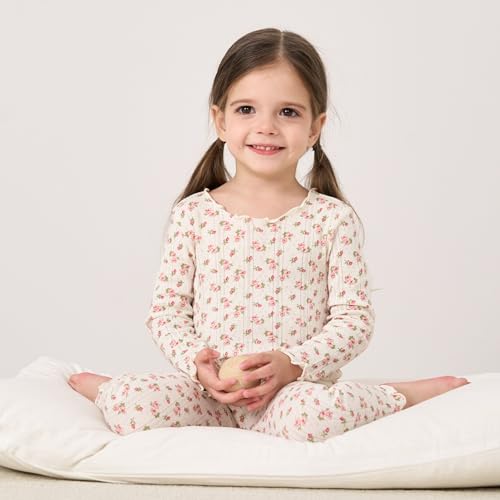 pureborn Baby Pajamas Set Pjs - Kids Toddler Boy Girl Short Sleeve Snug Fit Sleepwear 2pcs 18M-7Y3