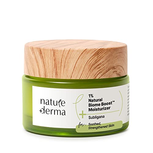 Image of 1% Natural Biome-Boost Moisturizer with Subligana | Helps Reduce Acne and Blemishes| For Soothed, Strengthened Skin | 50ml | Dermatologically Tested