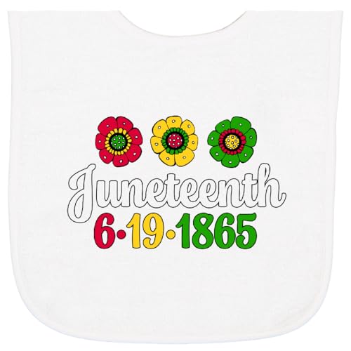 inktastic Juneteenth- 6-19-1865 with Flowers Baby Terry Cloth Bib
