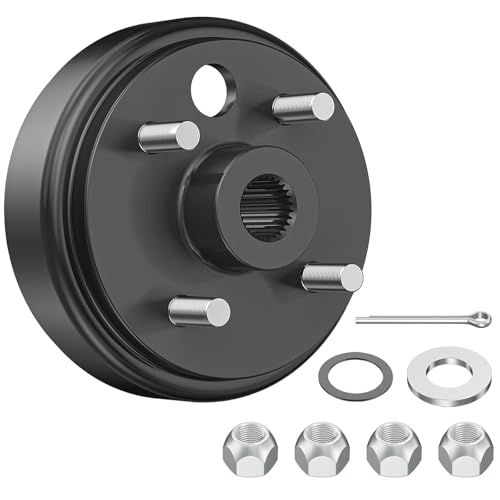 CLUBRALLY Golf Cart Brake Drum Large Hole Fine Splined Brake Drum Assembly for 1991-Up EZGO and 1996-Up Columbia OEM#21807-G1 41843-941 PCS