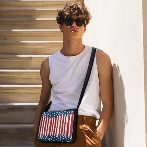Bolso bandolera pequeño para mujer y hombre, bolso transversal ajustable con cierre de cremallera, bolso moderno tipo sling para viaje y deporte miniatura 4