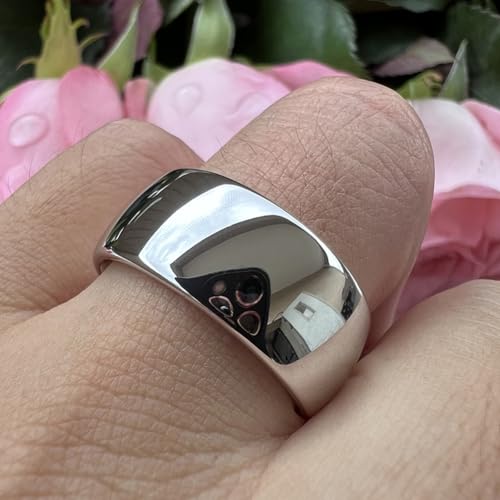 Image of TUTISS 2mm 3mm 4mm 5mm 6mm 7mm 8mm 10mm White Tungsten Rings for Men Women Engagement Wedding Bands Domed Polished Shiny Comfort Fit
