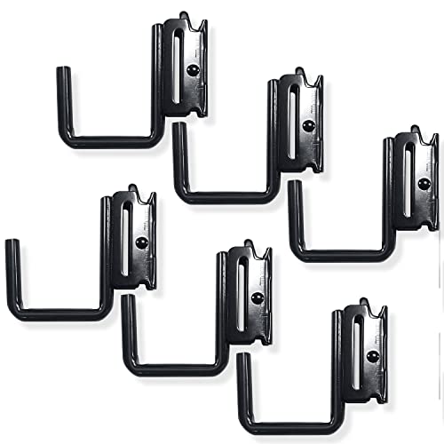KOPKIO 6 PCS E Track J Hooks Heavy Duty E Track X Track Steel Hanger Spring Fitting E Track Accessories for Enclosed Trailer Cargo Van Semi-Trucks Trailer Black