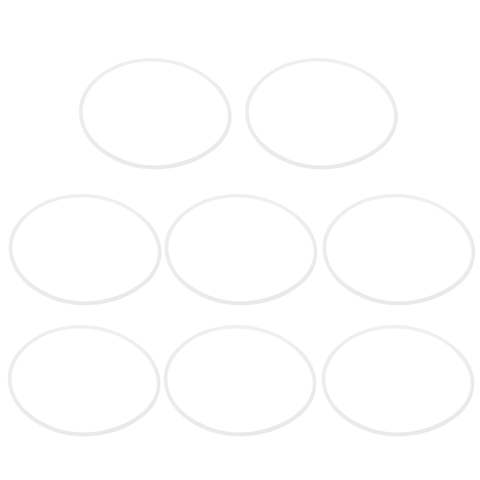 PATIKIL M105 PTFE Flat Washer, 8 Pcs 105mm ID 110mm OD 1.5mm Thick O-Ring Sealing Gasket Spacer for Fasten Screws Flanges Faucet Pipe Valves, White — image 1