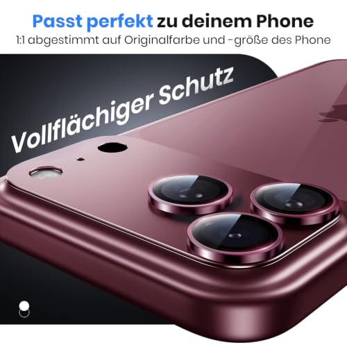 Hoerrye für iPhone 18 Pro Kameraschutz,Burgunder, 1 Stück – Ansicht 3
