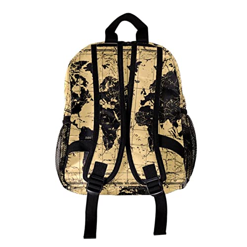 Sac à dos rétro motif carte du monde antique enfant multicolore de 30,5cm - 2