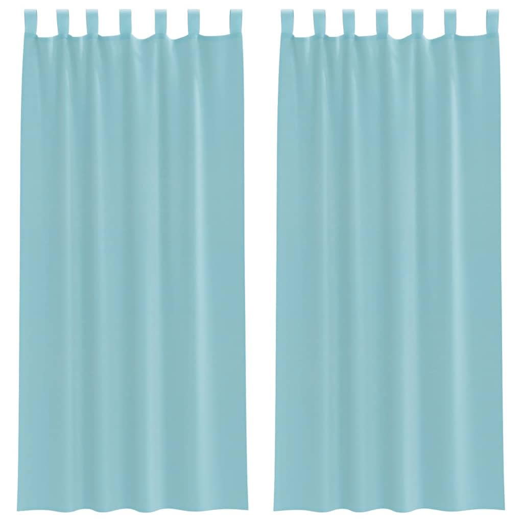 Voilage turquoise de salon, rideaux passe-tringle pour sublimer la chambre et le balcon