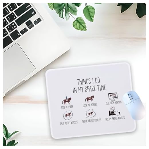 1 Pcs Funny Novelty Horse Lover Quote Non-Slip Rubber Mouse Pad for Home Office Desk Workspace Laptop Gifts for Coworker Leader Boss