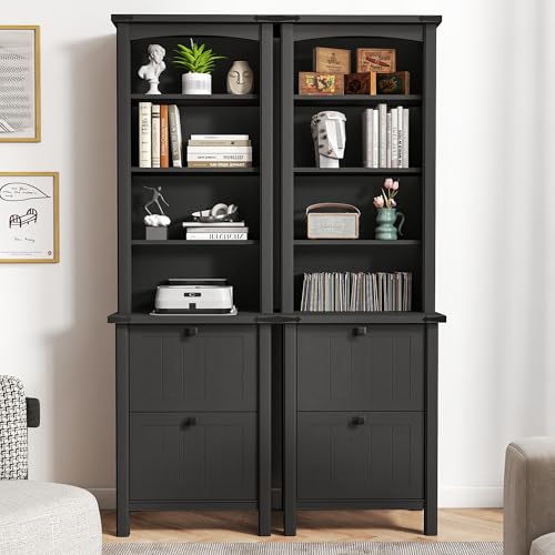 Bookshelf with File Storage Cabinet Set of 2 BSF052