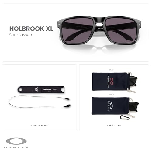 OAKLEY Holbrook XL OO9417 Square Sunglasses For Men+ Bundle Accessory Leash Kit, Microfiber Pouch2