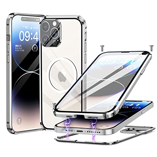 iPhone14ProMax ݊i P[XyʃKX }Olbg˂~ߎzJo[ Sʕی A~op[ ϏՌ }OlbgX}zz_[Ή MagsafeΉ ʕی ACtH14v}bNX (iPhone14ProMax, Vo[)