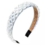 Diadema Joya para el cabello de mujer (blanco con perlas de abeja)