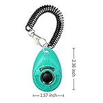 OYEFLY Dog Training Clicker with Wrist Strap Durable Lightweight Easy to Use, Pet Training Clicker for Cats Puppy Birds Horses. Perfect for Behavioral Training 2-Pack (Black and Water Lake Blue) - Image 3