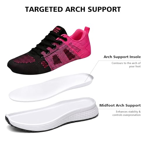 Image of Padgene Womens Sneakers Lightweight Tennis Walking Shoes Sports Running Shoes for Woman Mesh Breathable Gym Fashion Sneakers Athletic Comfortable Casual