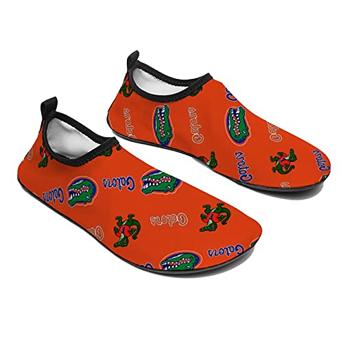 Ali Yee Water Shoes Florida Gat-or Mens Womens Sports Quick Dry Barefoot Diving Swim Surf Aqua Walking Beach Yoga Water Shoes 9/10women,7/8men