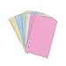 Tomaibaby 6 Ring A6 Binder Planner Recambio de Papel Papel Blanco Recargable para Cuaderno de Hojas Sueltas Cuaderno Diario de Viajero Inserciones de 50 Páginas
