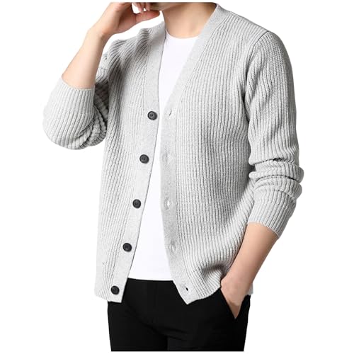Men's Shawl Collar Ribbed Cardigan Sweaters Fall Winter Thermal Outerwear Slim Fit Cable Knit Button up Sweater2