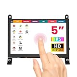 ELECROW Raspberry Pi Display, 5 Zoll Mini Monitor 1024X600 HD LCD Display Touchscreen Monitor mit Ständer, Kompatibel mit Raspberry Pi 5/4/3/2/Zero, PC, Jetson Nano, Banana Pi, Windows PC