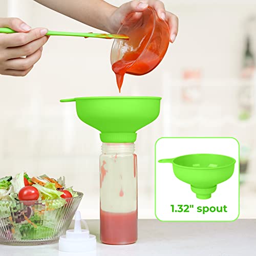 Wide Mouth Kitchen Funnel, Pisol Food Grade Plastic Cooking Canning Funnel With 4 Sizes Spouts For Filling Wide And Regular Mason Jars, Spray Dropper Oil Bottle Jug Spices Shampoo Powder Oats Sauce #TOP7