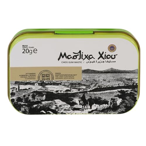 ELMA Chios Mastic Natural Resin Gum Mastic Mastiha Oil 4228 - Metal Box Small Tears/Grain 20g