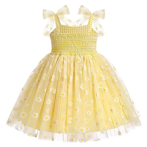 image for IBTOM CASTLE Tulle Tutu Toddler Dress: Daisy Dress Baby Girl First Bir