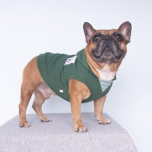 iChoue Sleeveless Dog Hoodies Clothes for Medium Dogs Cotton Sweatshirts French Bulldog Frenchie Pug Corgi Pitbull English – Dark Green/Size L iChoue Sleeveless Dog Hoodies Clothes for Medium Dogs Cotton Sweatshirts French Bulldog Frenchie Pug Corgi Pitbull English – Dark Green/Size L