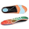 Solette Ortopediche per metatarsalgia con cuscinetti metatarsali per uomini e donne, per Piedi Piatti, Fascite Plantare, solette per neuroma di Morton, arancione (EU43-44)