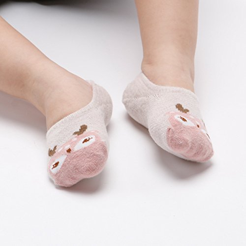 Baby No Show Socks Cute Animal Toddler Low Cut Cotton Socks for Child 0-5Y4