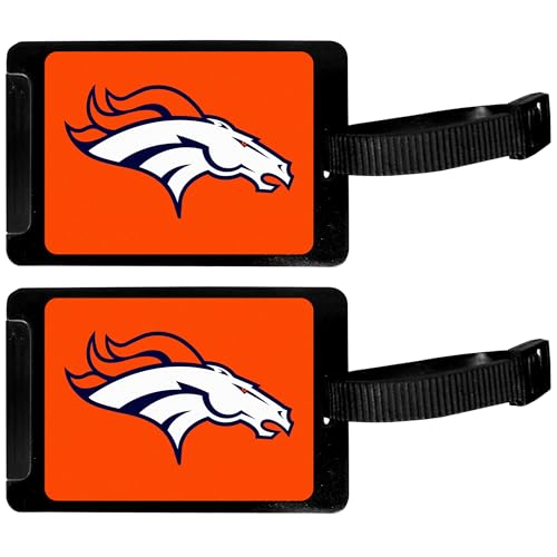 Étiquettes de bagage Denver Broncos Siskiyou noir lot de 2