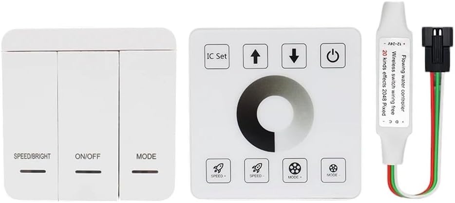 DC5-24V WS2811 Running Water Flowing LED Light Strip Controller Panel Reflux Pirxiel 3Key Touch Panel Wirreless Switch Controler New 2026 High for Reliable Electronic Component