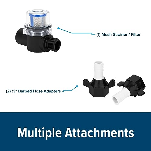 Image of Camco RV /Marine Variable Flow Automatic Demand Diaphragm Water Pump | 12 Volt DC | 3.0 GPM Flow Rate with a 55-PSI Cutoff | Measures 8-inches (L) x 5-inches (W) x 4-3 /8-inches (H) | (22491)