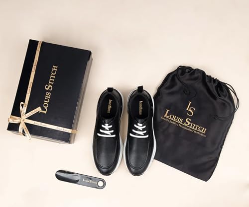 Image of LOUIS STITCH Men's Sneakers Shoes Casual Sneaker for Men Patina Finish Cushion Sole Breathable Inner (SNK-NDUS)