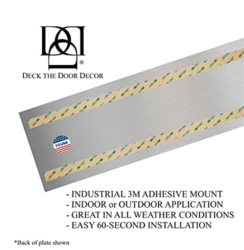 Deck The Door Decor | Door Kick Plate - Anodized Aluminum - Industrial Self-Adhesive Mount (6X30", Oil Rubbed Bronze) #TOP3