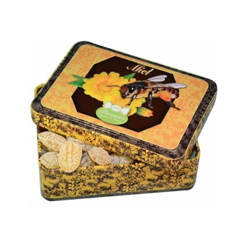 Barnier | Bonbons au miel | Bonbons Bonbons au Miel | Boîte en métal avec bonbons | Bonbons Aux Fruits - 150 Gr