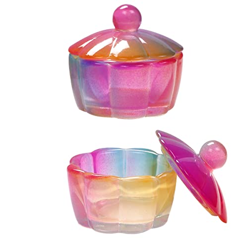 2 Piezas Vasos de Cristal para Líquidos de Manicura miniatura 1