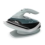Tefal Freemove Power kabelloses Dampfbügeleisen, 2600 Watt, 40 g/Min. Dampfmenge, 220 g/Min. Dampfstoß, 250 ml Wassertank, Auto-Off, kratzfeste Keramik-Bügelsohle, Tropfstopp, Eukalyptus, FV6670E0