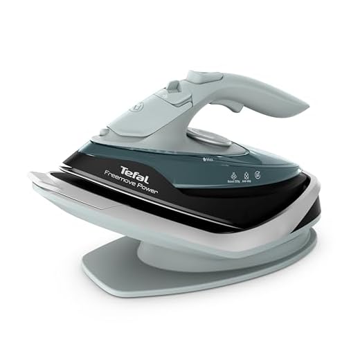 Tefal Freemove Power kabelloses Dampfbügeleisen, 2600 Watt, 40 g/Min. Dampfmenge, 220 g/Min. Dampfstoß, 250 ml Wassertank, Auto-Off, kratzfeste Keramik-Bügelsohle, Tropfstopp, Eukalyptus, FV6670E0