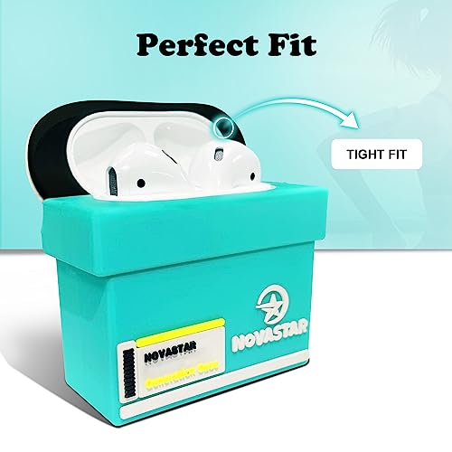 Novastar Compatible With Airpods Case Cover For 2Nd/1St, Fun Kawaii Cute Case Cover Compatible For Airpods Case 2Nd/1St Generation With Keychain (Green) #TOP2